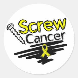 Sticker Rond Cancer drôle de sarcome d'Ewing de vis