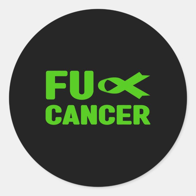 Sticker Rond Cancer du col de l'utérus - Conscience du cancer d (Devant)