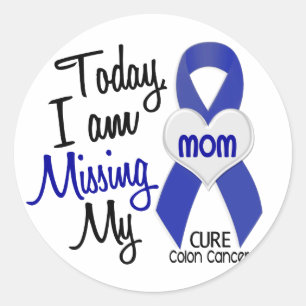 Sticker Rond Cancer du colon MANQUANT MA MAMAN