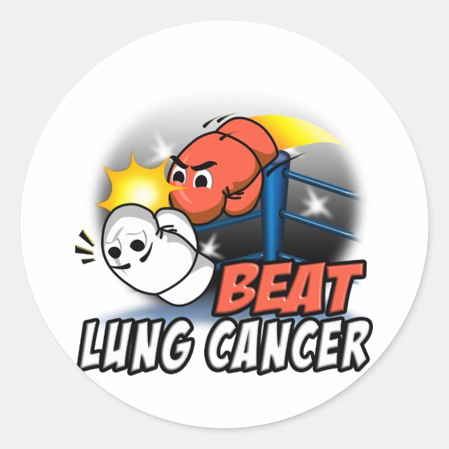 Sticker Rond Cancer du poumon (Devant)