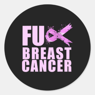 Sticker Rond Cancer Du Ruban Pour La Sensibilisation Au Cancer