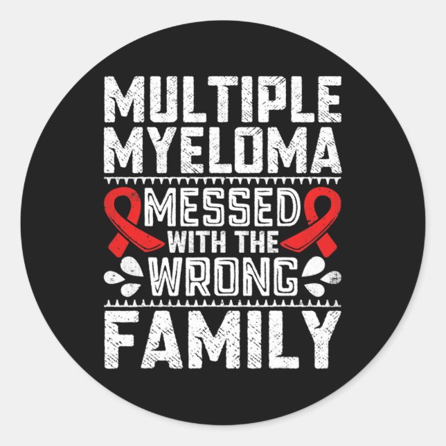 Sticker Rond Cancer du Sang Survivant Cellule plasmatique Myélo (Devant)