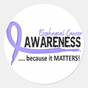 Sticker Rond Cancer oesophagien de la conscience 2
