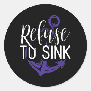 Sticker Rond Cancer Pancréatique Refusent D'Éclater Une Sensibi