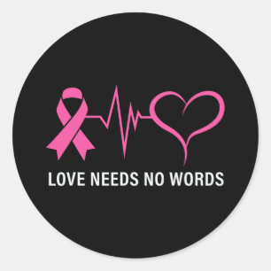 Sticker Rond Cancer Pink Ribbon Sensibilisation au cancer