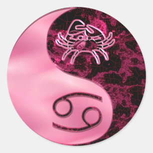 Sticker Rond Cancer Yin Yang