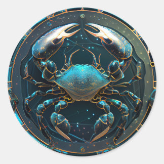 Sticker Rond Cancer Zodiac Graphique