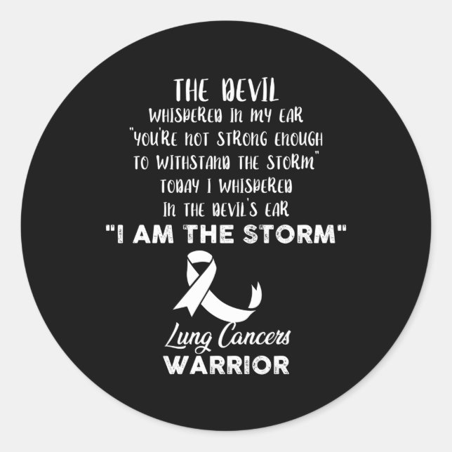 Sticker Rond Cancers pulmonaires Lutter contre le Ruban Cancer (Devant)