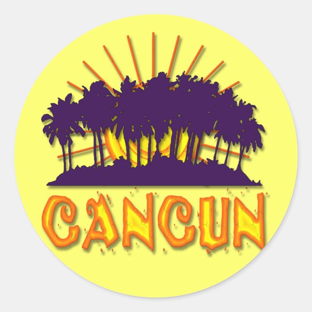 STICKER ROND CANCUN (Devant)