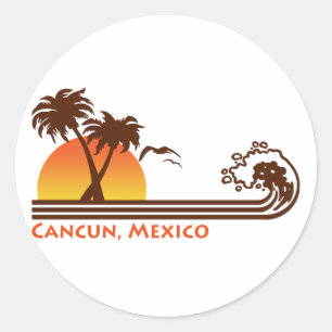 Sticker Rond Cancun Mexique