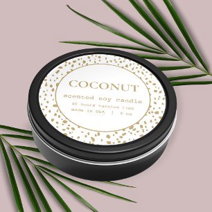 Sticker Rond Candle Product Label Dalmatian Pattern Design