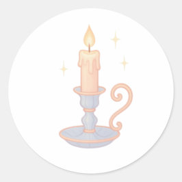 Sticker Rond Candle with dripping wax