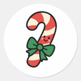 Sticker Rond Candy cane