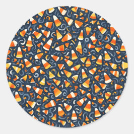 Sticker Rond Candy Corn Fun