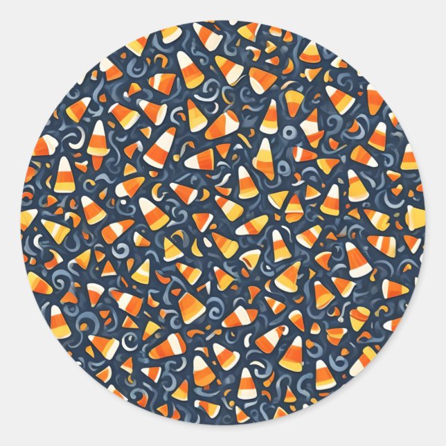 Sticker Rond Candy Corn Fun (Devant)