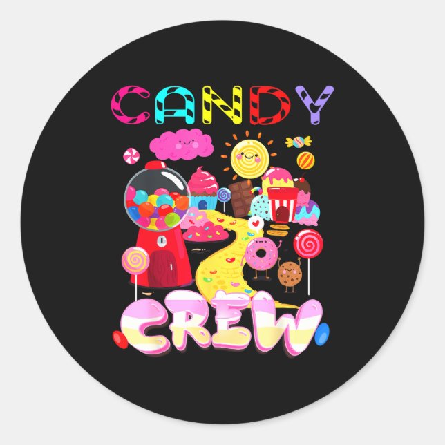 Sticker Rond Candy Crew Candy Costume Women Candy Land Kids Swe (Devant)
