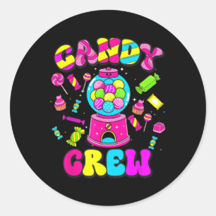 Sticker Rond Candy Crew Sweetie Candy Land Candy Squad Hallowee