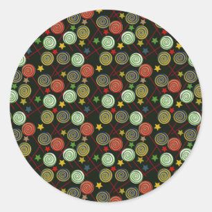 Sticker Rond Candy pattern   Lollies   lollipop