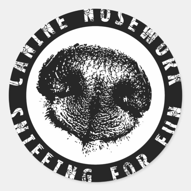 Sticker Rond Canine Nosework, Coussin pour s'amuser (Devant)