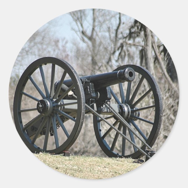 Sticker Rond Cannon de guerre civile (Devant)