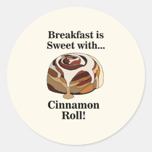 Sticker Rond Cannon Roll Dessert Sweet Buns