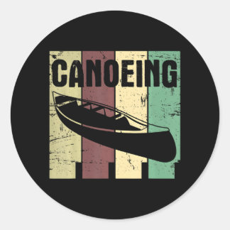 Sticker Rond Canoë Paddle Canoë Kayak Kayak