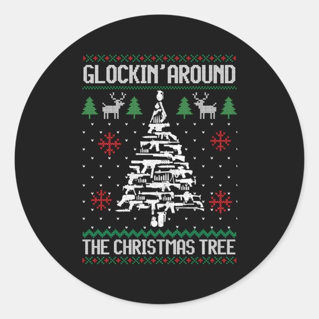 Sticker Rond Canons Faux-Noël (Devant)