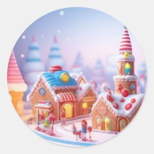 Sticker Rond Canyland/Ville d'Imaginaire/Autocollant