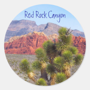Sticker Rond Canyon rouge de roche