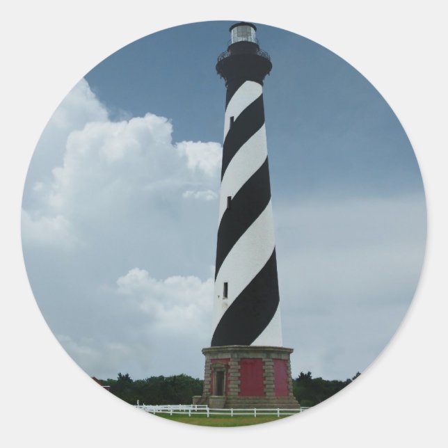 Sticker Rond Cape Hatteras Lighthouse (Devant)