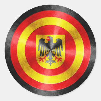 Sticker Rond Capitaine Allemagne Hero Shield