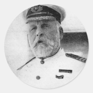 Sticker Rond Capitaine EJ Smith du Titanic