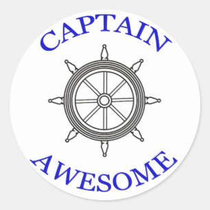 Sticker Rond "Capitaine génial"