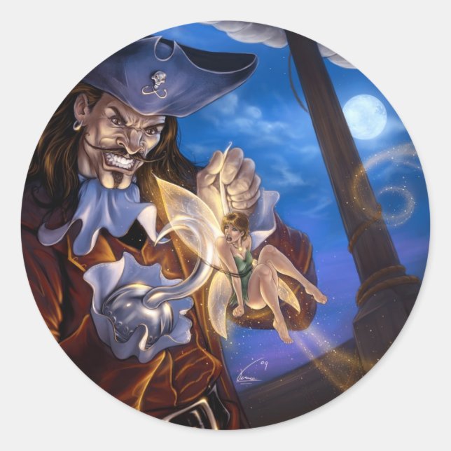 Sticker Rond Capitaine James (Devant)