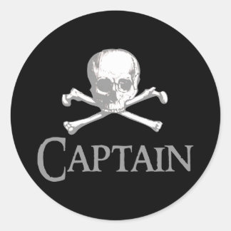 Sticker Rond Capitaine pirate