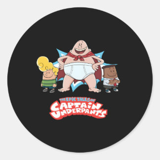 Sticker Rond Capitaine Sous-Pantalon Premier Film Épique Capita