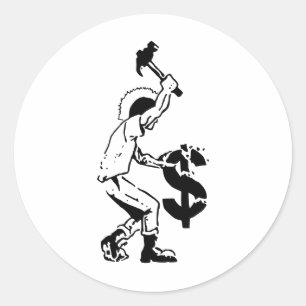 Sticker Rond Capitalisme pur