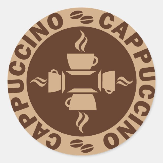Sticker Rond Cappuccino (Devant)