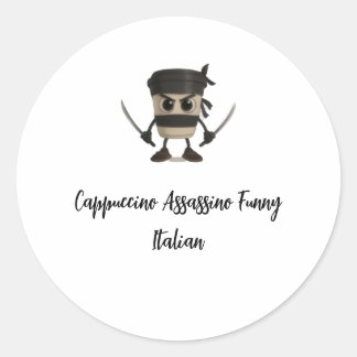 Sticker Rond Cappuccino Assassino