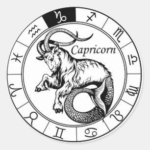 Sticker Rond capricorne