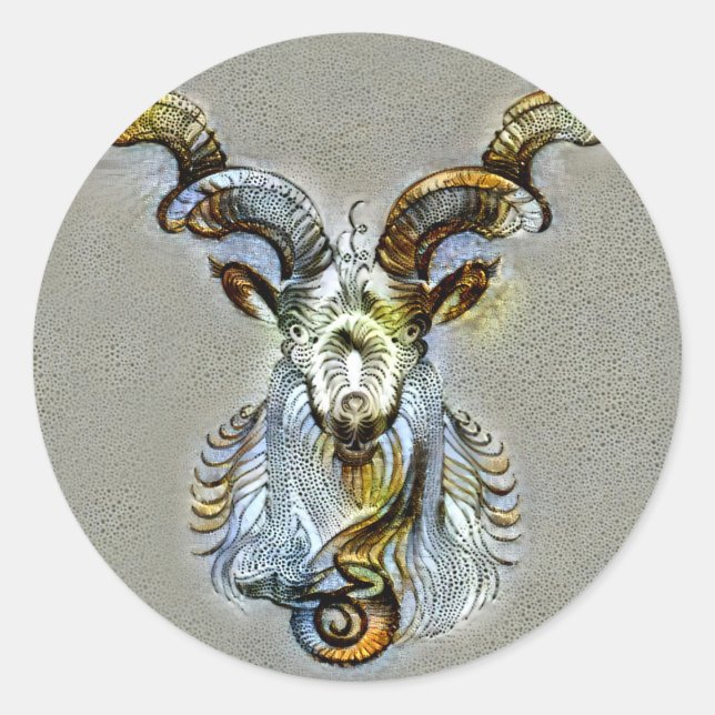Sticker Rond Capricorne Venise (Devant)