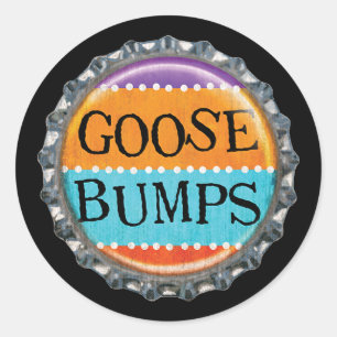 Sticker Rond Capsule de Halloween Goosebumps