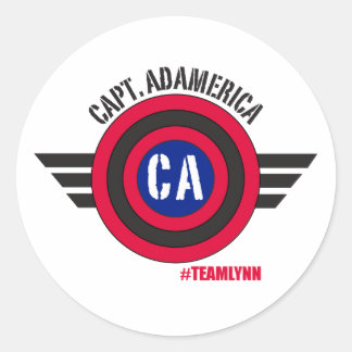 Sticker rond Capt Adamerica