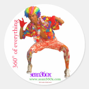 Sticker Rond Capteur360x 360° Clown