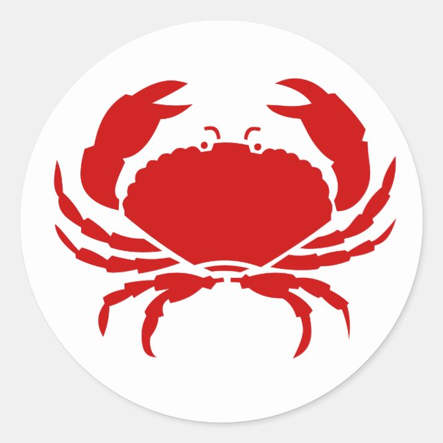 Sticker Rond Capteur de crabe (Devant)