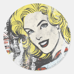 Sticker Rond Capteurs de bande dessinée Supergirl 1