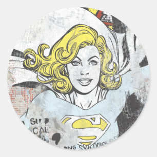 Sticker Rond Capteurs de bande dessinée Supergirl 3