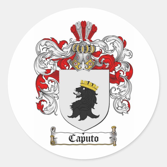 STICKER ROND CAPUTO FAMILLE CREST - CAPUTO COAT D'ARMES (Devant)