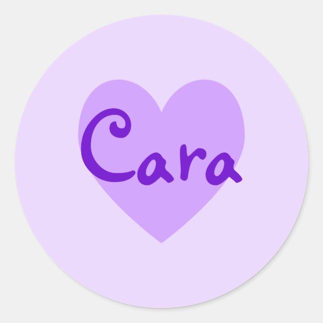 Sticker Rond Cara en violet (Devant)