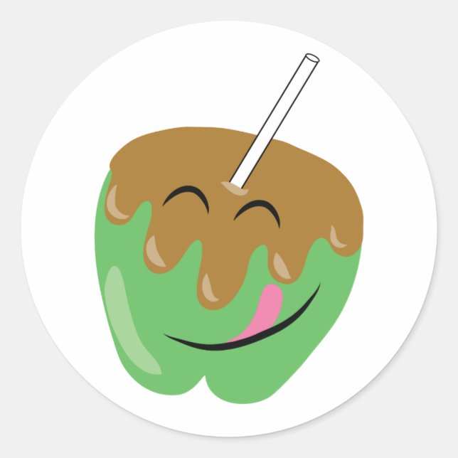 Sticker Rond Caramel Apple (Devant)